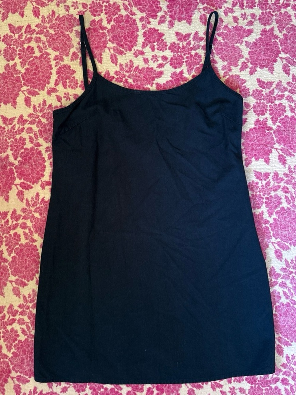 Rhythm. Black Mini Dress with Spaghetti Straps